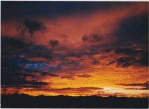 Summer monsoon sunset in Tucson AZ.